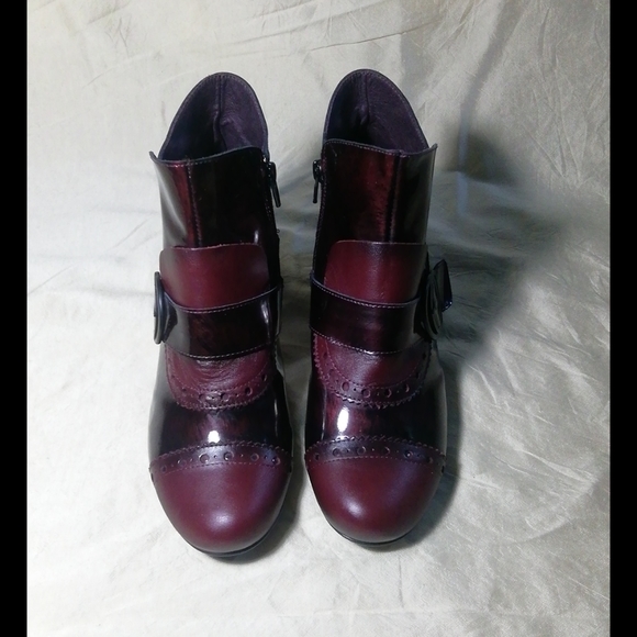 Jose Saenz dark burgundy ankle boots size 39 - Picture 2 of 9